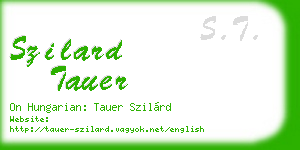 szilard tauer business card