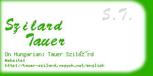 szilard tauer business card